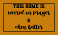 House covered in prayer shea butter