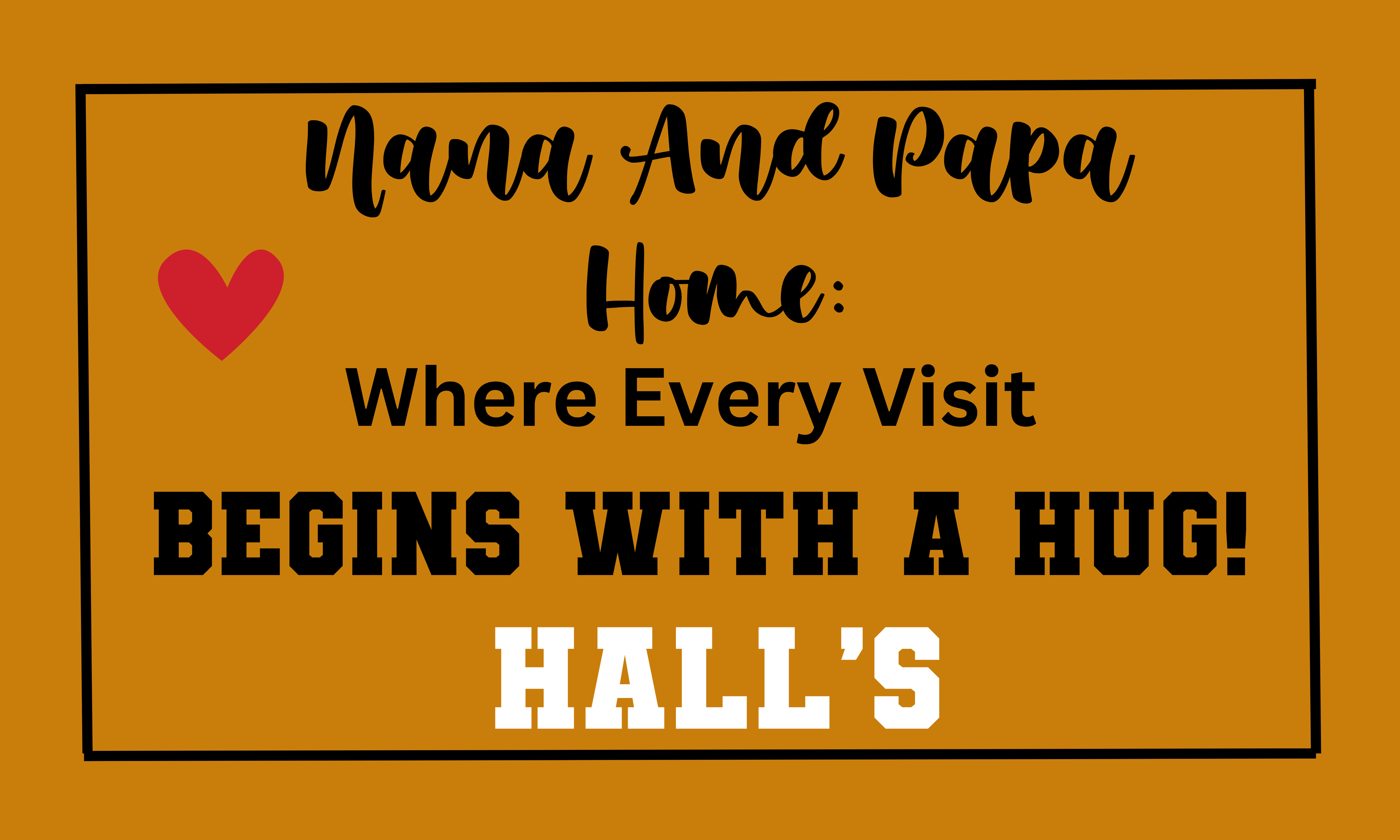 Nana and Papa Hugs Doormat