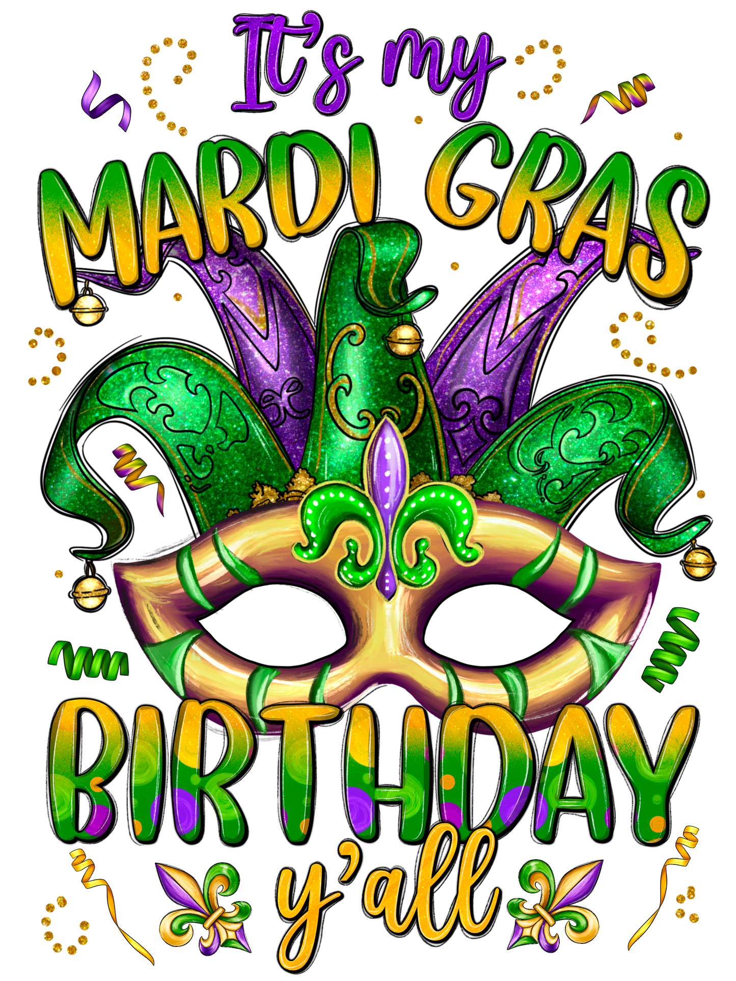 Mardi Gras Birthday Shirt