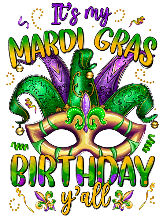 Mardi Gras Birthday Shirt