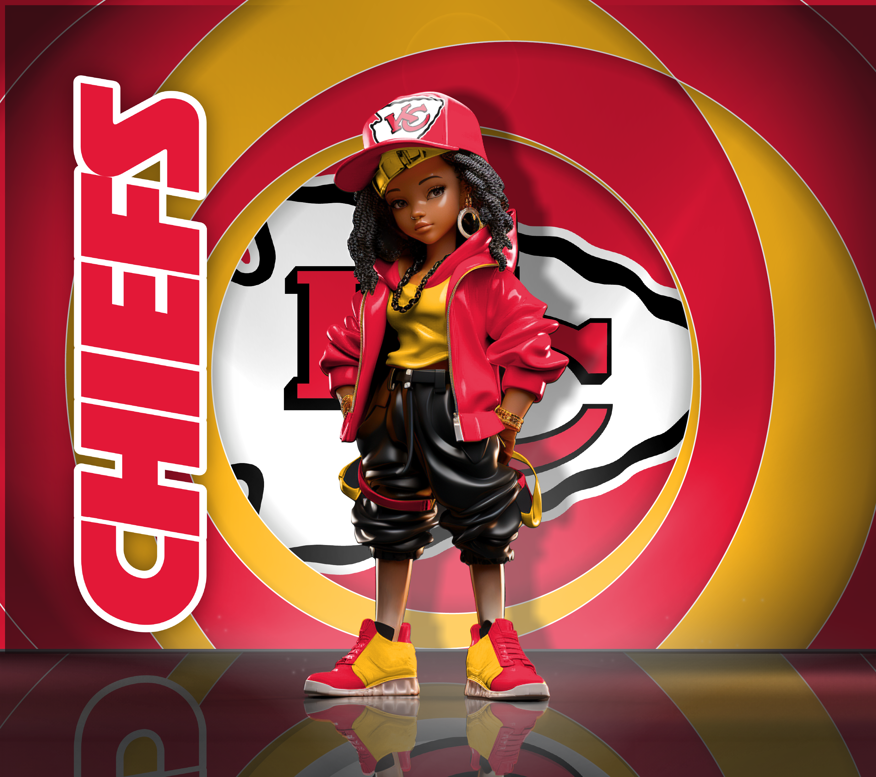 FOOTBALL Girl Stainless Steel